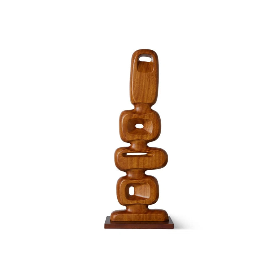 "Totem Noce" — Abstract Wooden Sculpture