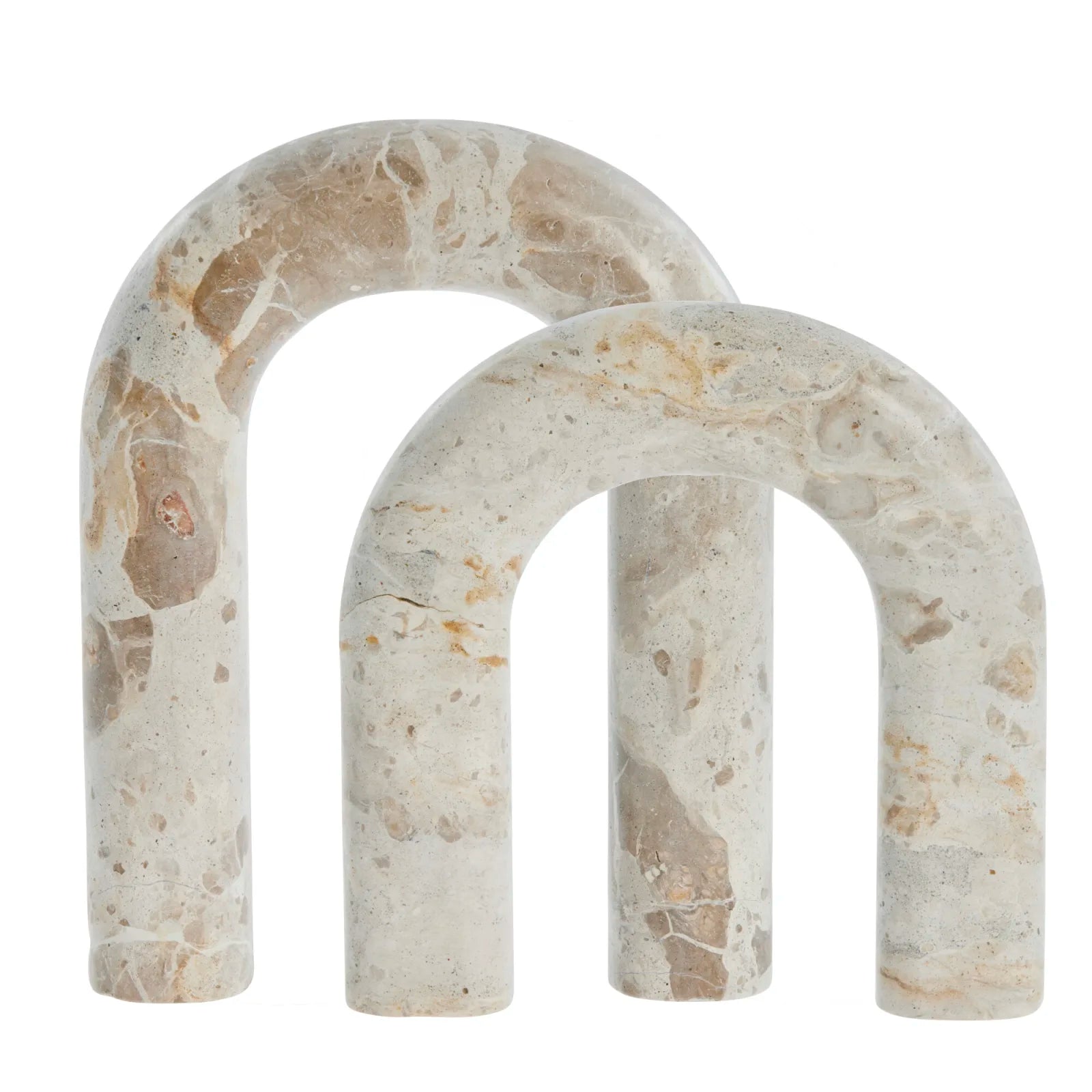 "Terra" — Marble Decorative Arches (Set of 2)