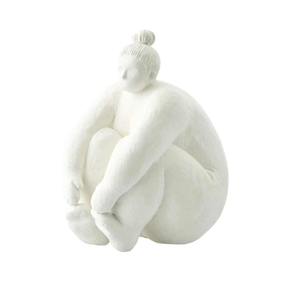 "Quiete" — Sitting Woman Sculpture