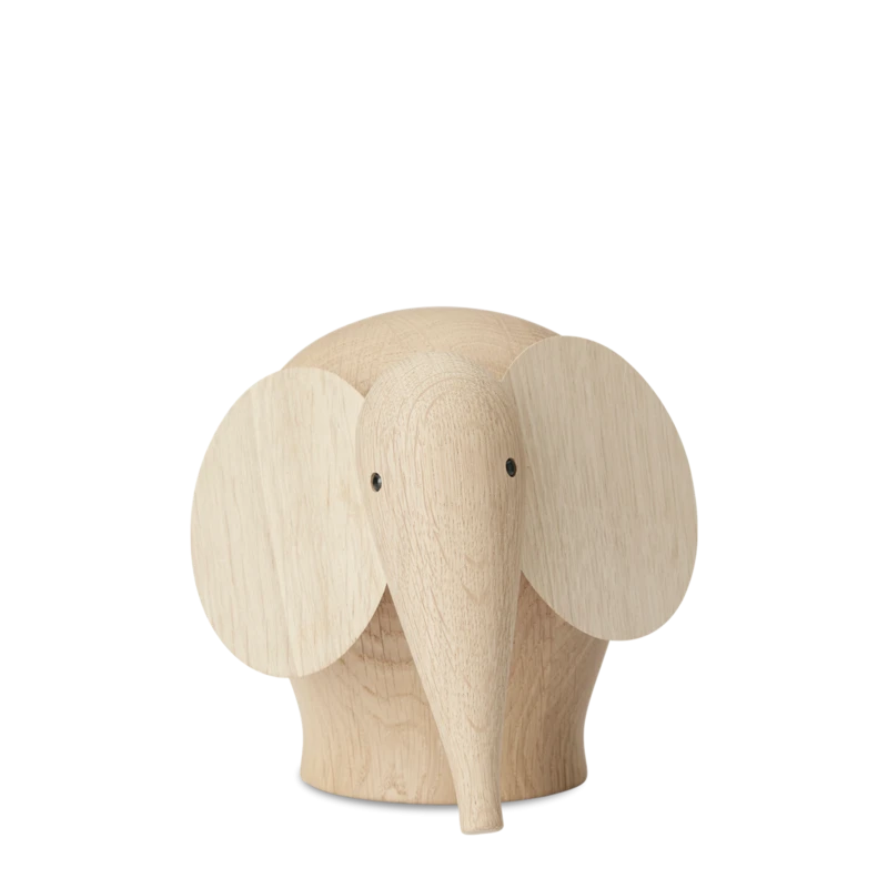 "Nature" — Wooden Elephant Figurine