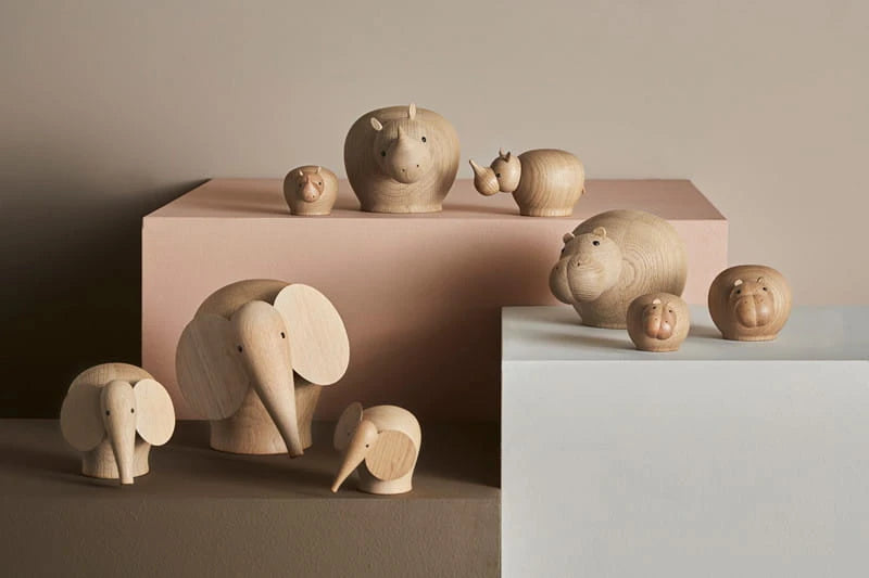 "Nature" — Wooden Elephant Figurine