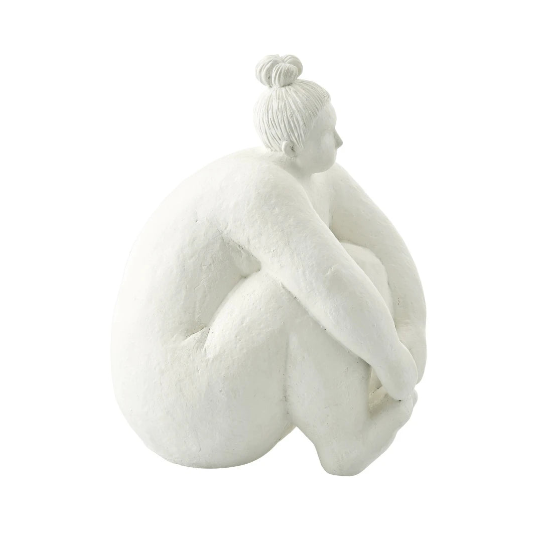 "Quiete" — Sitting Woman Sculpture