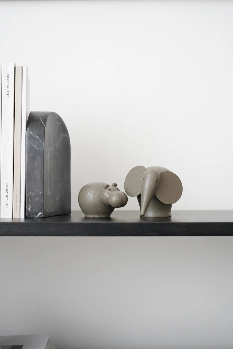 "Grigio" — Wooden Elephant Figurine