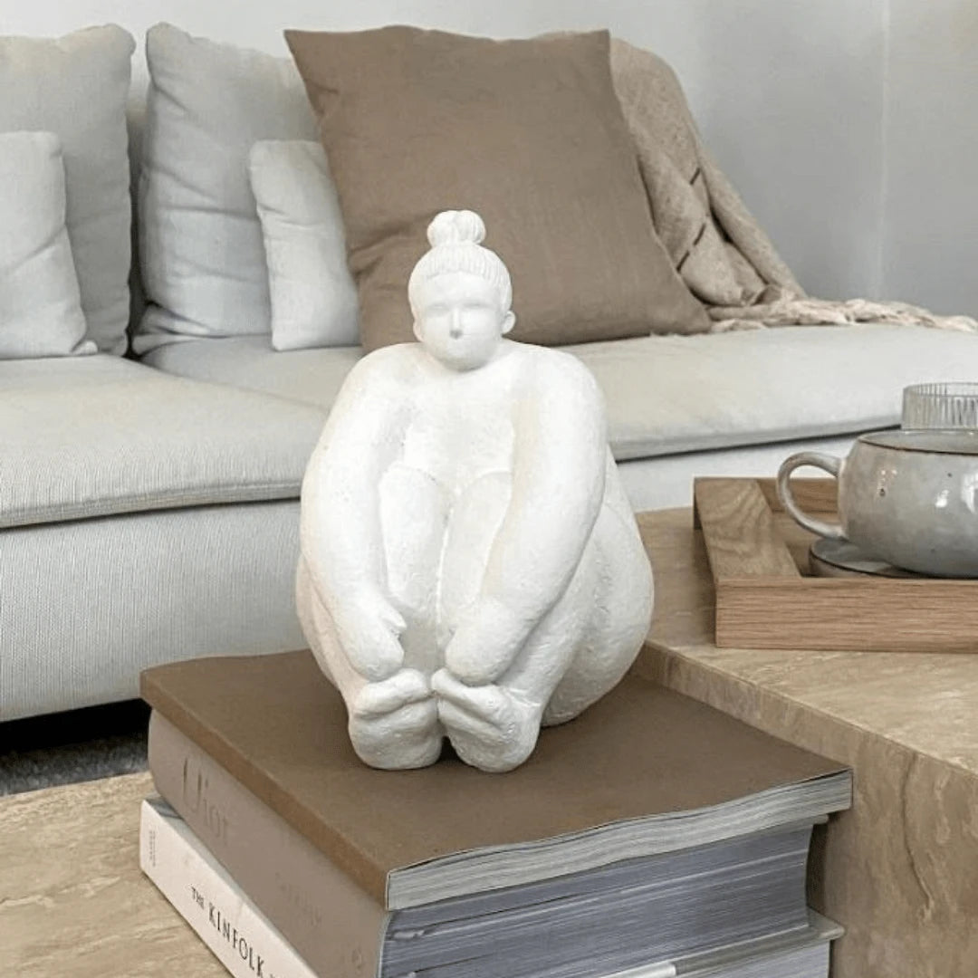 "Quiete" — Sitting Woman Sculpture