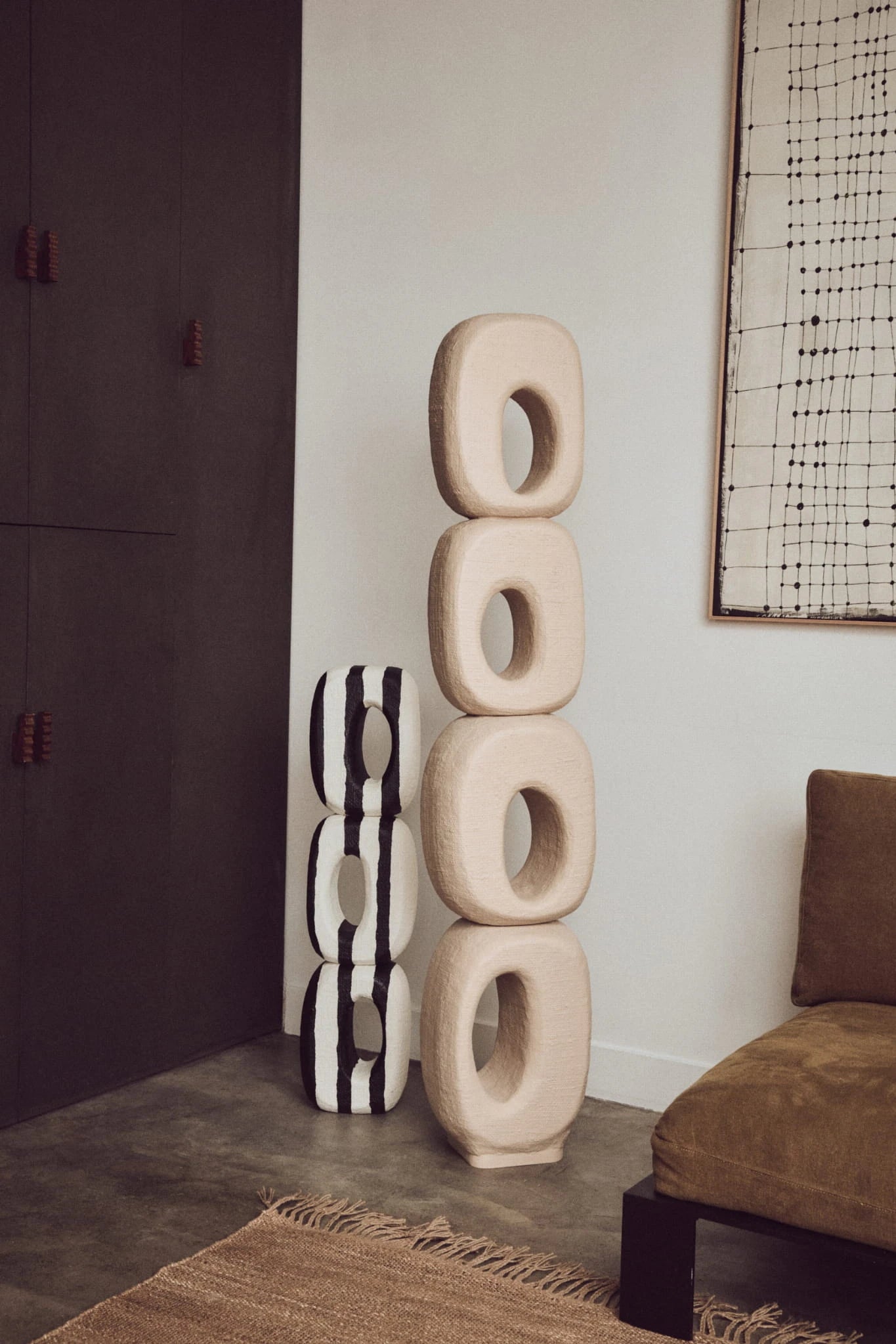 "Anelli" — Abstract Wooden Sculpture