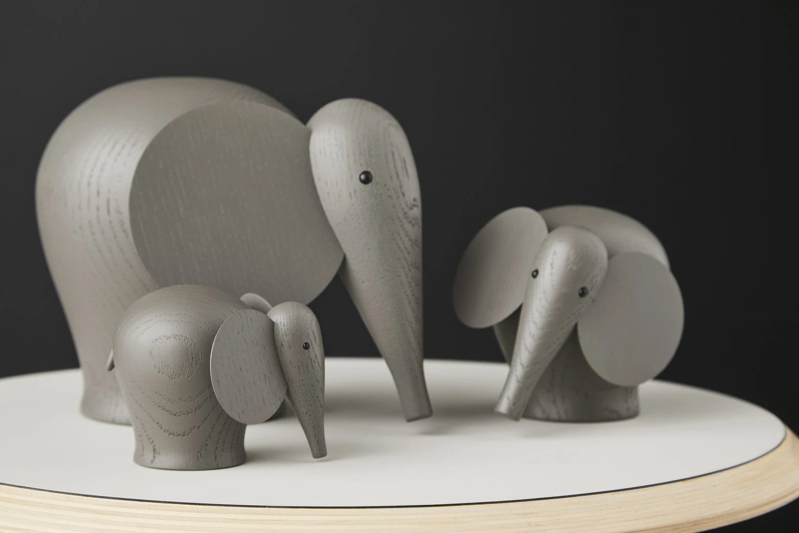 "Grigio" — Wooden Elephant Figurine